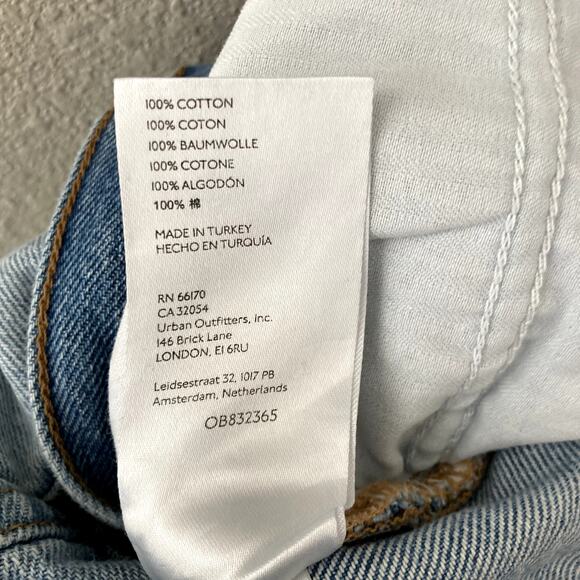 We The Free Maggie Straight Leg Jeans - Raw Hem - Light Wash Denim - 28 - Picture 7 of 7